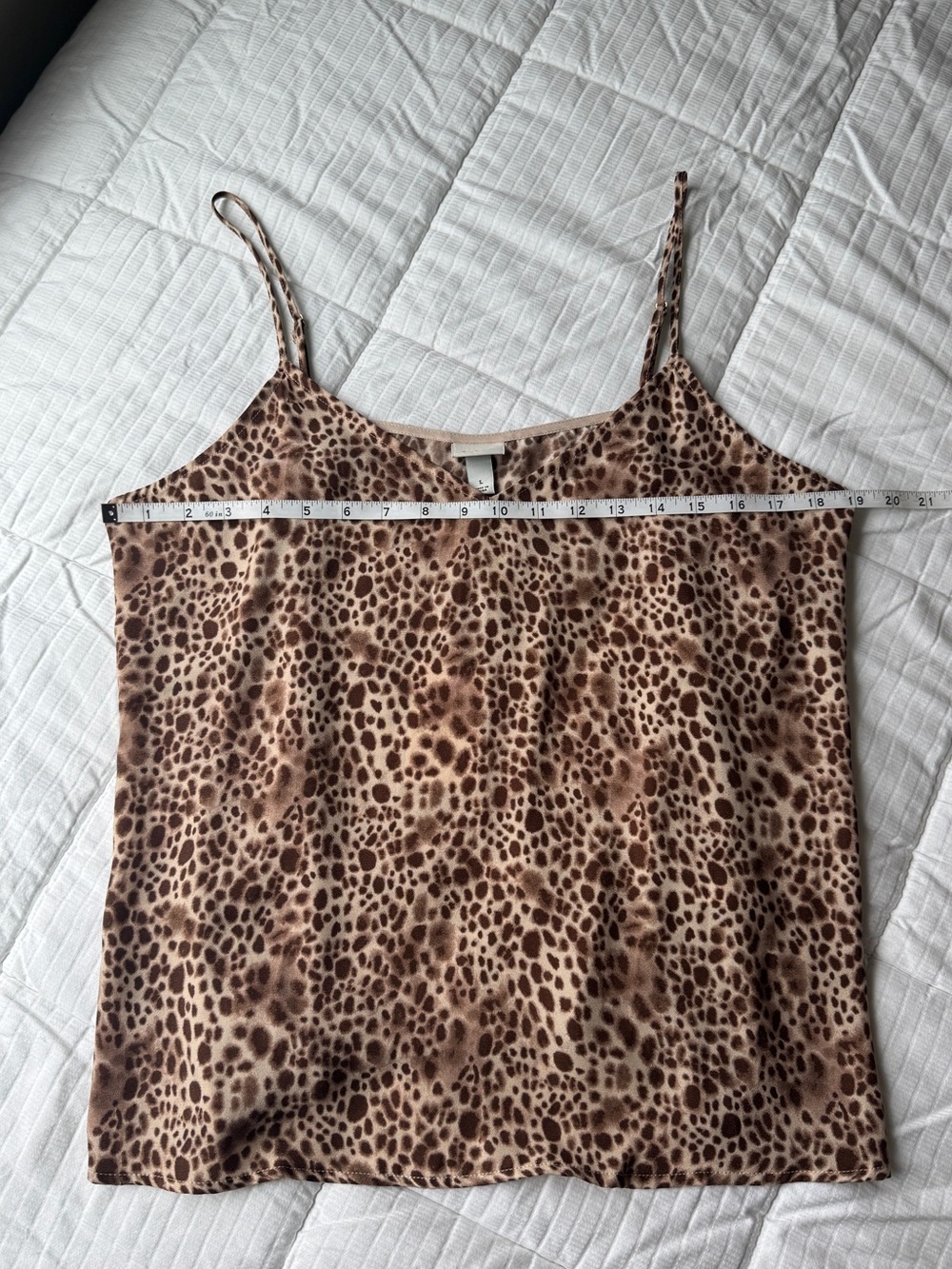 A New Day leopard print tank top with adjustable straps size L - Picture 4 of 8